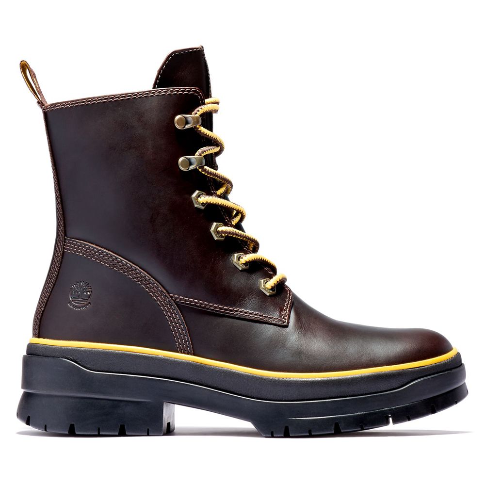 Bocanci Cu Dantelă Timberland Dama Maro Inchis - Malynn Ek+ Waterproof - Romania - FTLNZA671